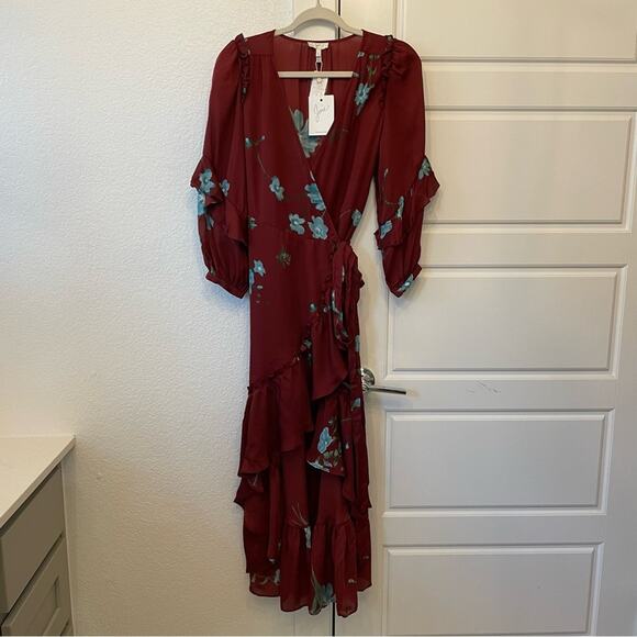 Joie Anawrette Floral Ruffle Wrap Dress - Picture 3 of 6